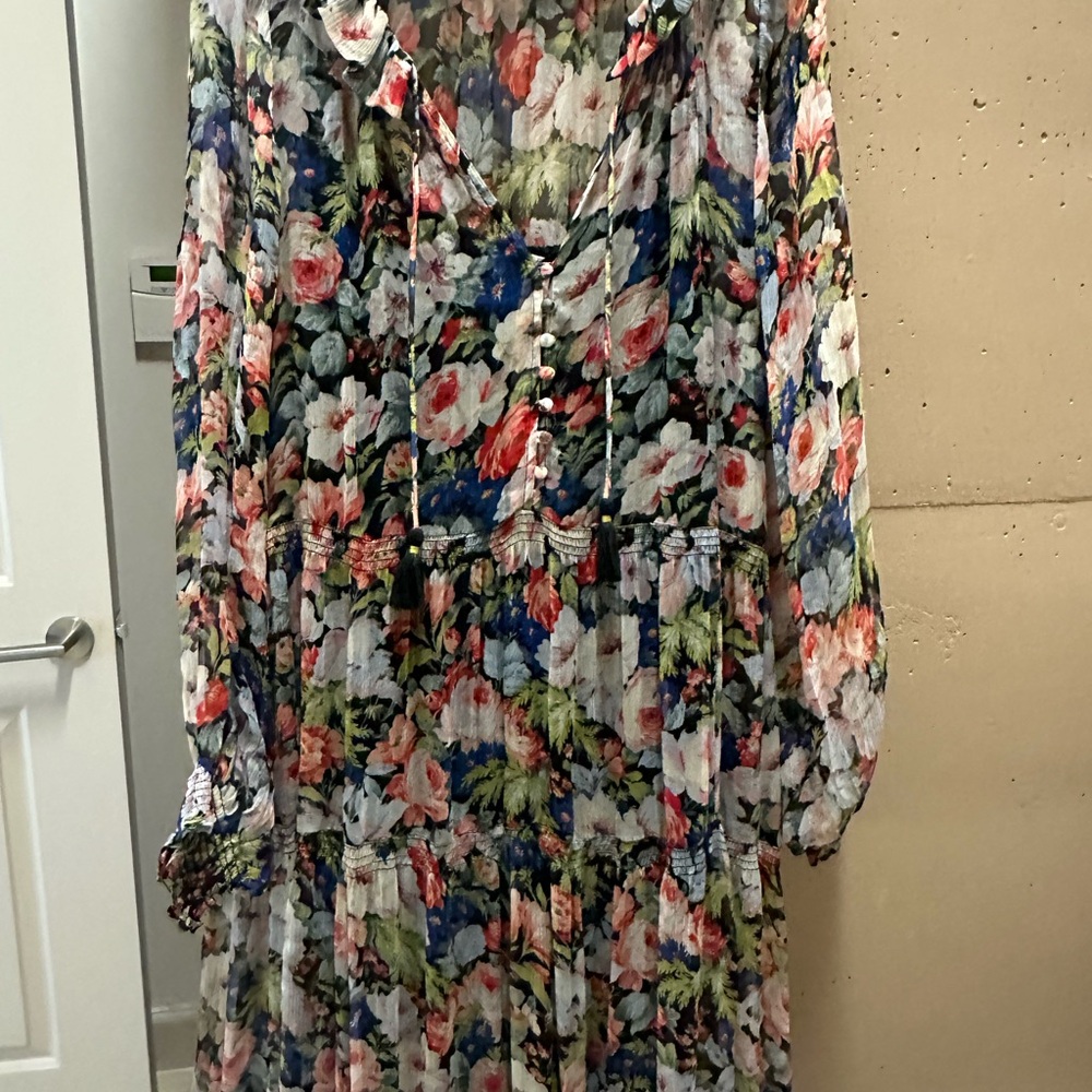 Anthropologie Floral Maxi Dress in Navy, Pink, Green, White